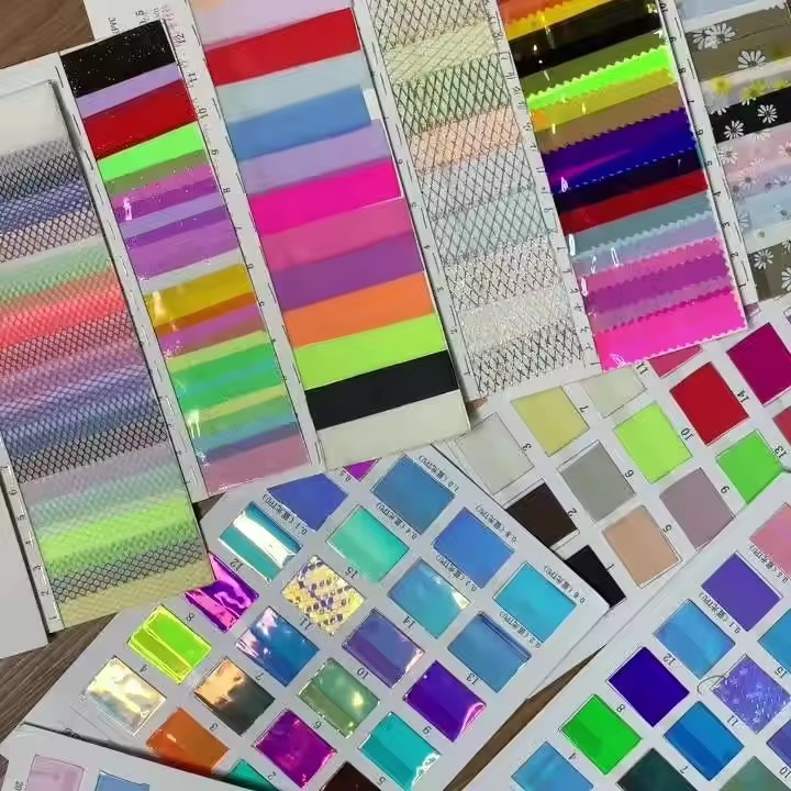 Artificial Leather Manufacturer Transparent Film Leather Synthetic Faux Pvc Leather for Handbag Table