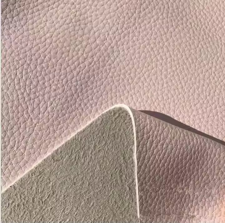 Wholesale Durable Embossed Litchi Pattern Microfiber Leather for Car Seats Cover Upholstery Using