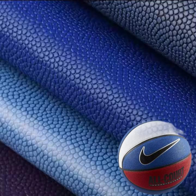 1.5mm Waterproof PU Synthetic Leather Ball Printed Non-Slip Dotted Pattern Anti-Mildew Basketball Leather Nonwoven Material