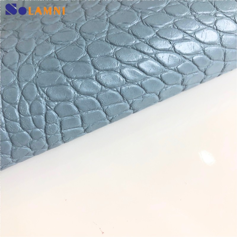 High-Gloss Crocodile Pattern PVC Synthetic Leather