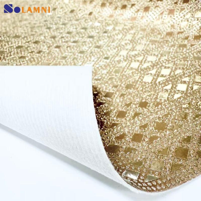 Printed Imitation Cotton Velvet PU Glitter Leather 