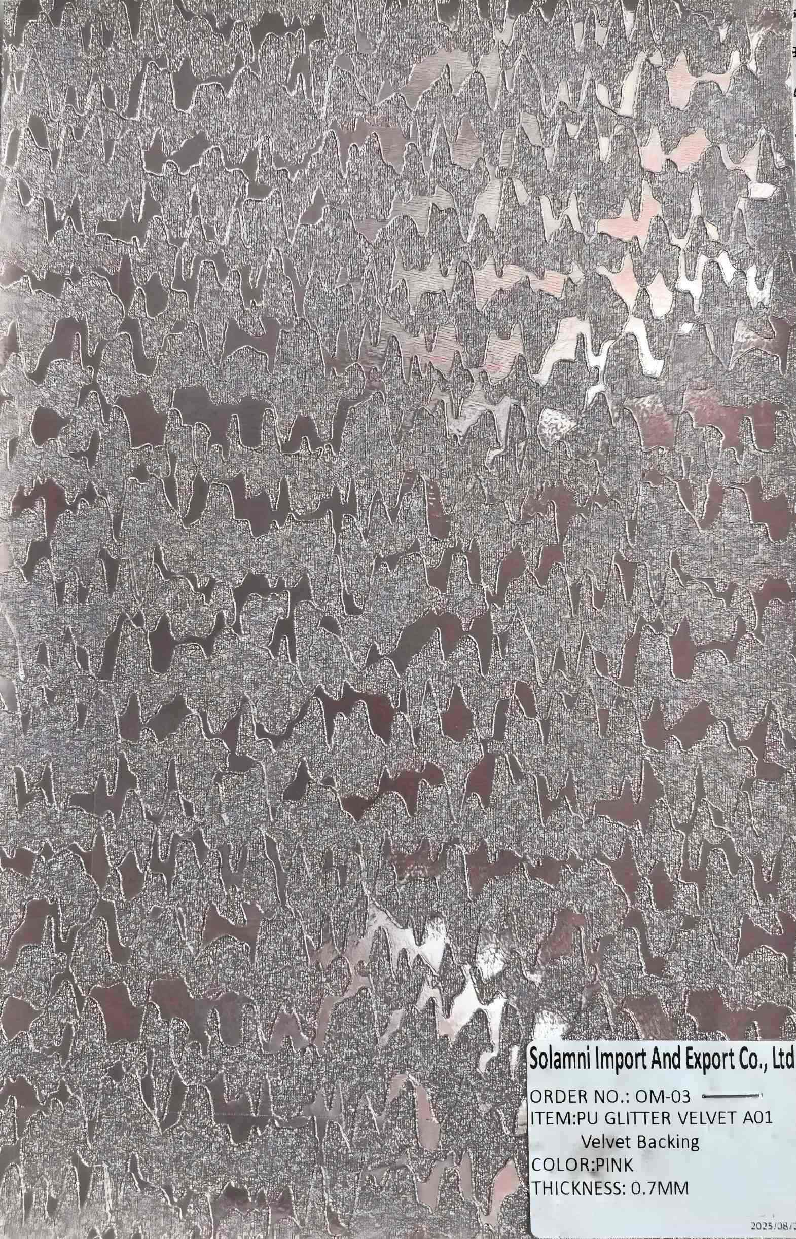 PU GLITTER Leather Imitation Cotton Backing