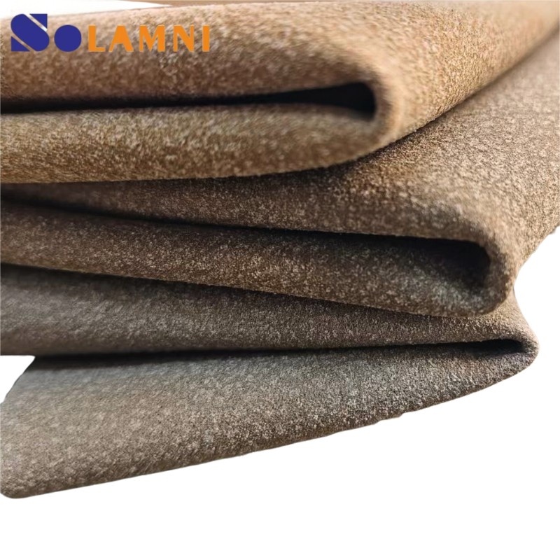 Durable PU Nubuck Synthetic Leather Fabric for Shoes