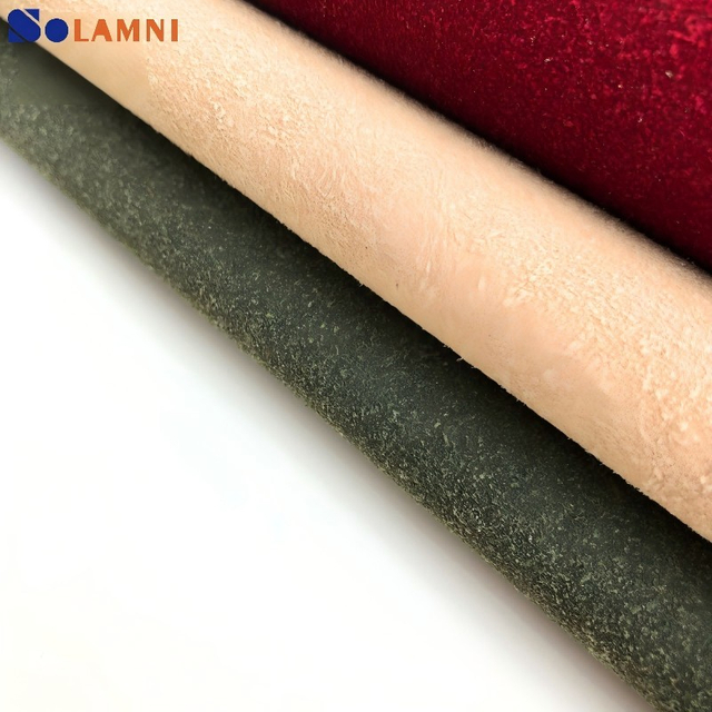 Premium Flock-Backed Cowhide Leather with IC Coating