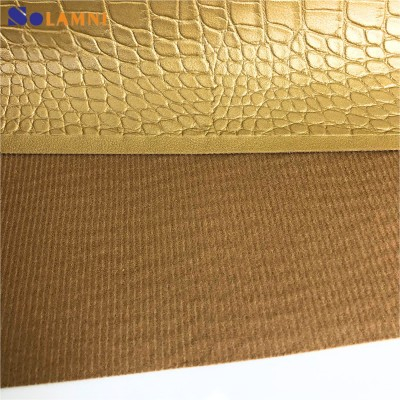 High-Gloss Crocodile Pattern PVC Synthetic Leather