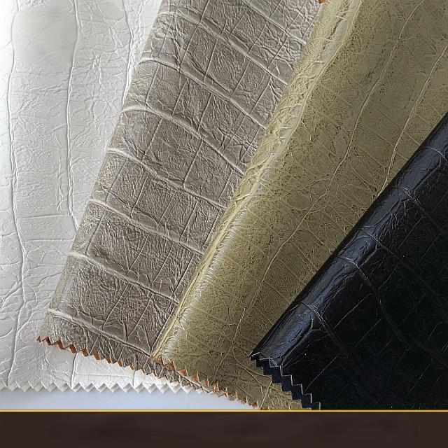 PU Faux Crocodile Leather Fabric