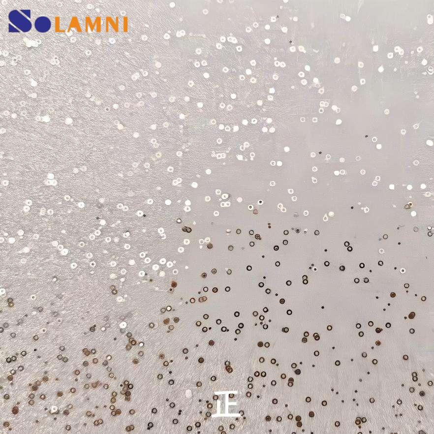 Holographic Printed Pu Glitter Leather Fabric