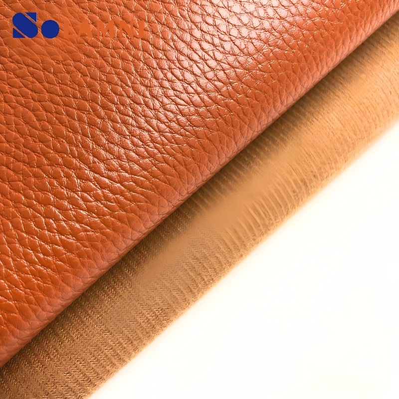 Premium Litchi Texture PU Synthetic Leather For Shoe And Bag
